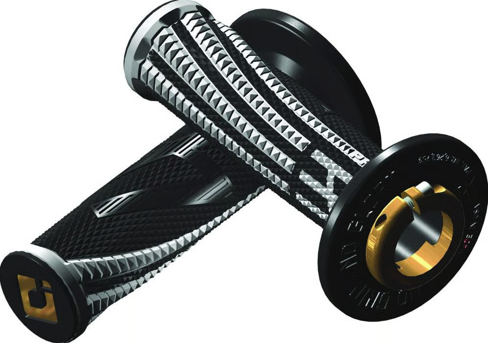 ODI Emig2 Pro V2 Lock-On Grips - Black/White Motorcycle Street Bike Dirt H36EPBW