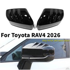 Gloss Black Rearview Door Side Wing Mirror Cover Trim For Toyota RAV4 2026