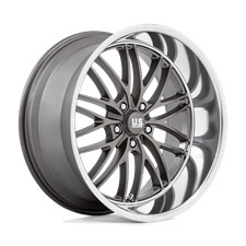 22x10.5 Us Mags Wheels U139 Santa Cruz Anthracite W Diamond Cut Lip Rims 1pc