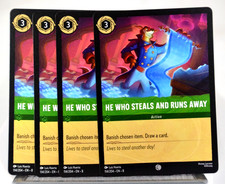Disney Lorcana TCG Reign of Jafar He Who Steals And Runs Away 114/204 Common x4