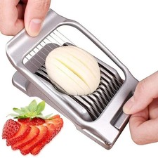 Heavy Duty Aluminium Egg Slicer for Hard Boiled Eggs Strawberry Slicer Stainless