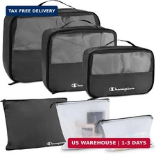 Champion Packing Cubes for Travel - 6 pc Packing Cubes Set for Suitcases, Space-