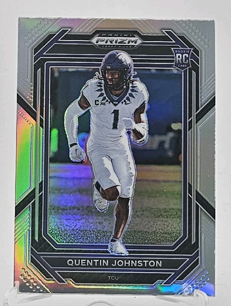 QUENTIN JOHNSTON RC 2023 Panini Prizm Draft #138 Silver Prizm TCU LA CHARGERS