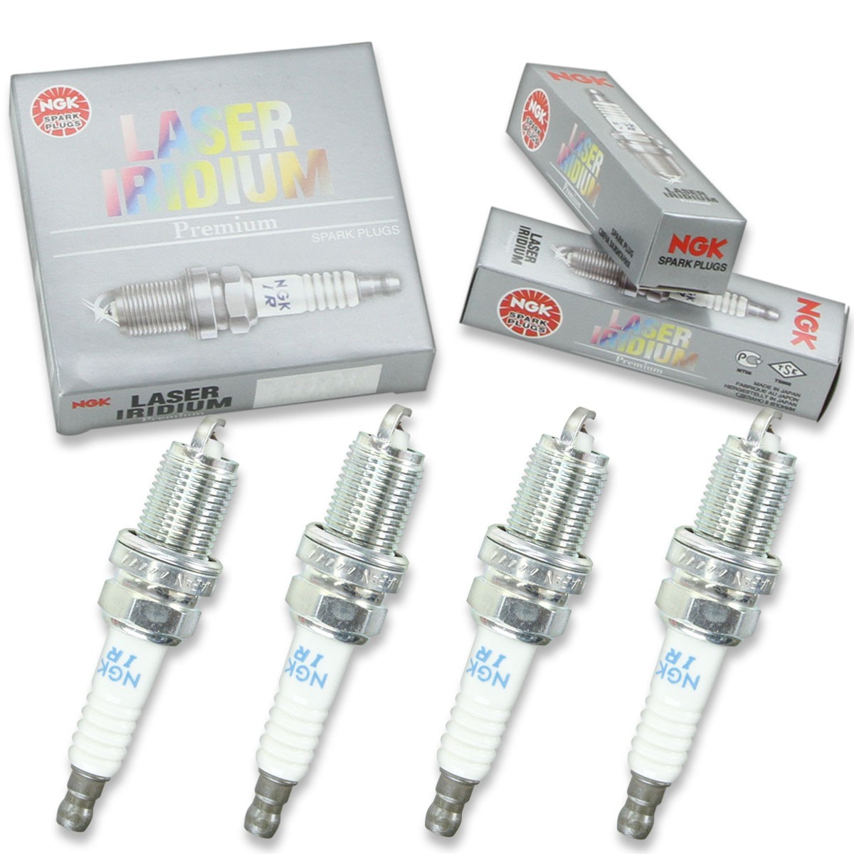 4 pcs NGK Laser Iridium Spark Plugs for 1991 Toyota MR2 2.2L L4 - Engine Kit ec