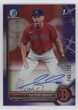 2022 Bowman Draft Chrome Pick Purple Refractor 248/250 Cutter Coffey Auto 0vg0