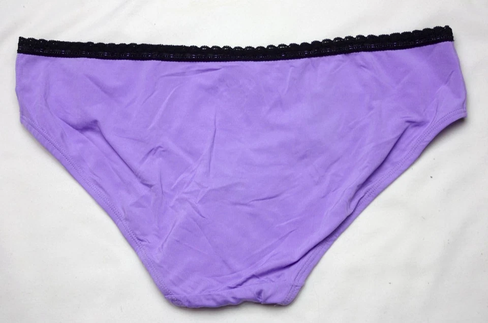 Bragas moradas con encaje negro de Candies - talla grande Foto 4 de 4