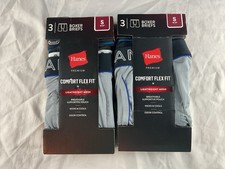 Men  s Hanes Premium Comfort Flex Fit Mesh Boxer Brief Underwear Sz Small 6 Pair