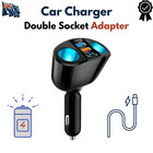 Car Charger Cigarette Lighter Double Power Adapter Socket Splitter Dual USB
