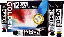 Golden Artist Colors 12 OPEN Slow-Drying Acry...