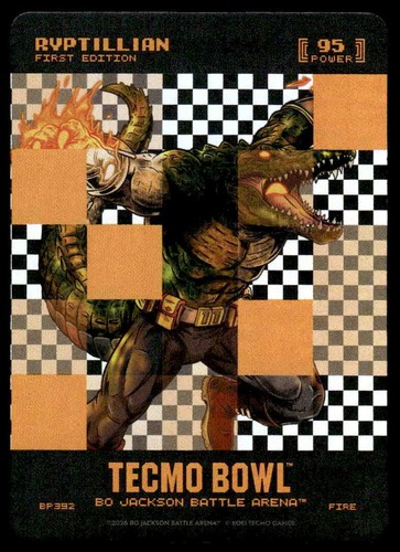 Bo Jax Battle Arena Tecmo Bowl Big Pixel Fire RYPTILLIAN Mark Rypien PWR 95
