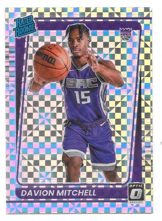 2021-22 PANINI DONRUSS OPTIC DAVION MITCHELL #155 RATED ROOKIE CHECKERBOARD