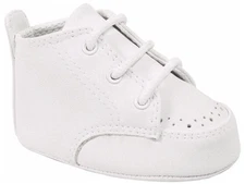 NWT Baby Deer Size 0 1 White Hi Top Perforated Crib Shoes Boys Newborn Size 0