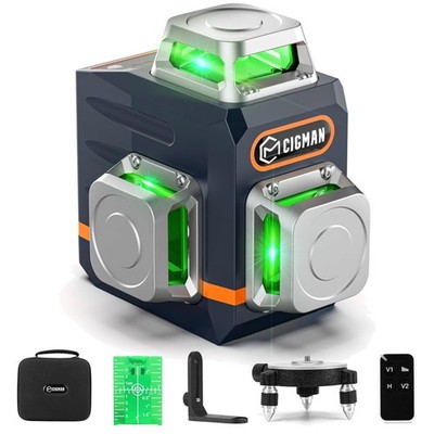Professional 3D Green Laser Level - Magnetic Rotating Stand
