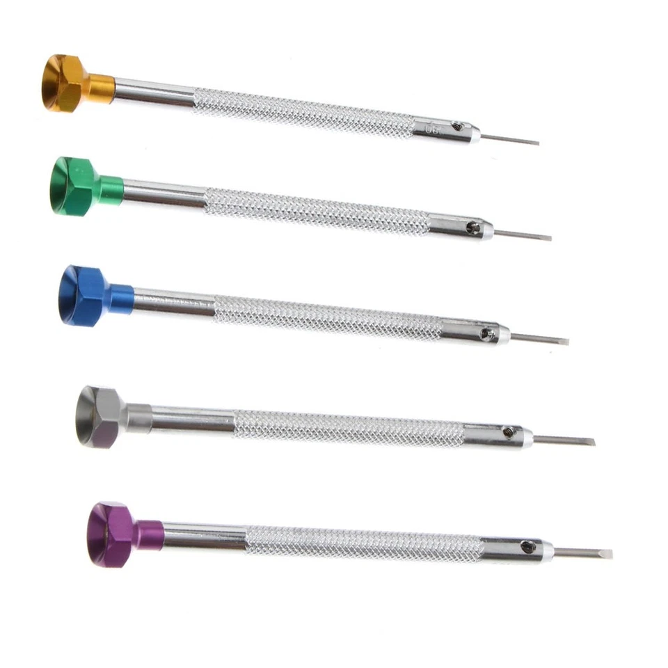 5 Pcs Watchmaker Repair Tool Precision Sized Flat Head Screwdrivers Slotted - Image 4 of 4