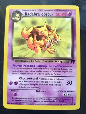 Pokémon Kadabra Dunkel 39/82 Team Rocket FR 2. Edition