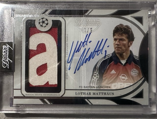 23-24 Topps Dynasty Lothar Matthaus Black /5 On Card Auto Bayern München Germany