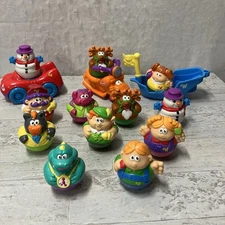 Vintage Hasbro Playskool Weeble Wobble Figures Vehicles 2003-2005 Lot of 15