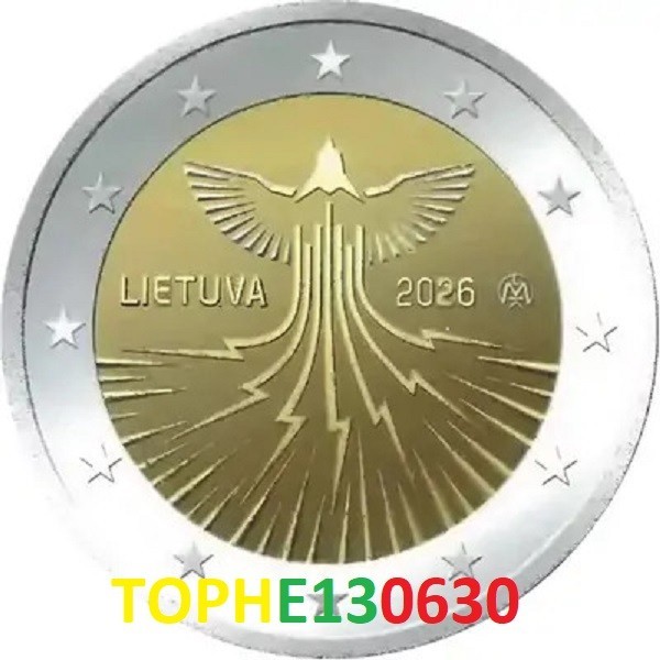 LITUANIE COMMÉMORATIVE 2026 " INDEPENDANCE ENERGETIQUE " 2 EURO NEUVE-UNC -