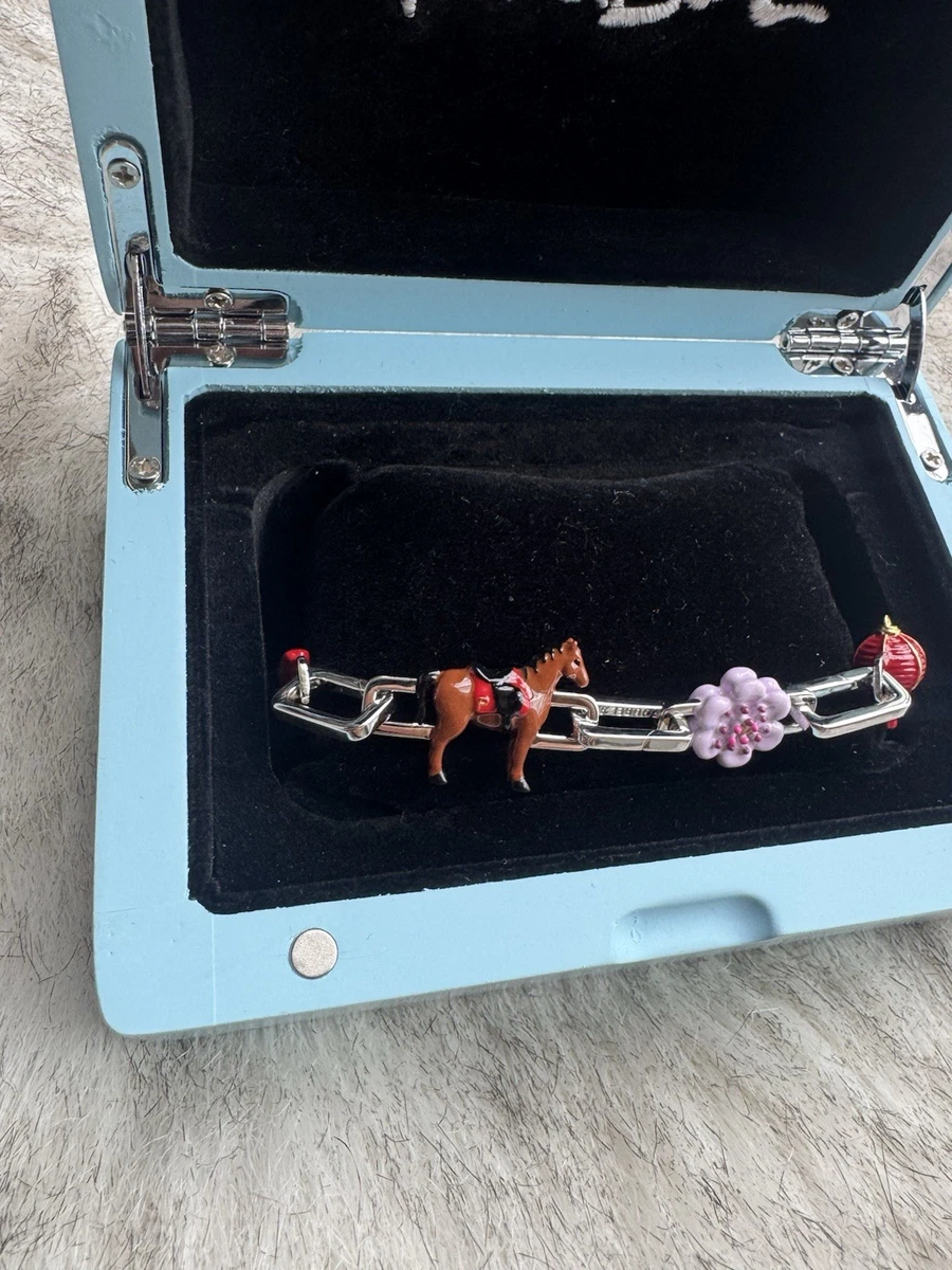 Poubel Schneeflocke Steinset Bettelarmband Sterlingsilber | Multi | 490£ Einheitsgröße