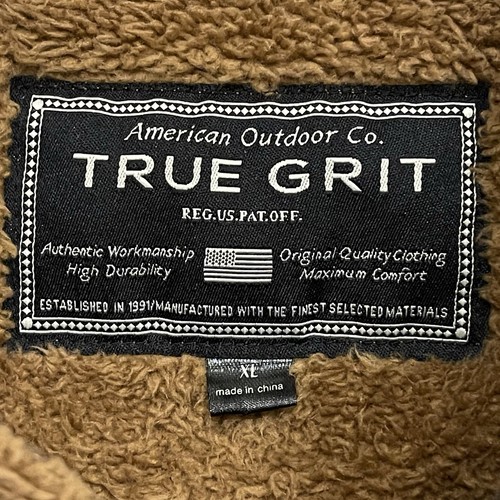 True Grit Jacket Mens XL Faux Suede Sherpa Lined Button Up Shirt Western Style - Picture 6 of 16