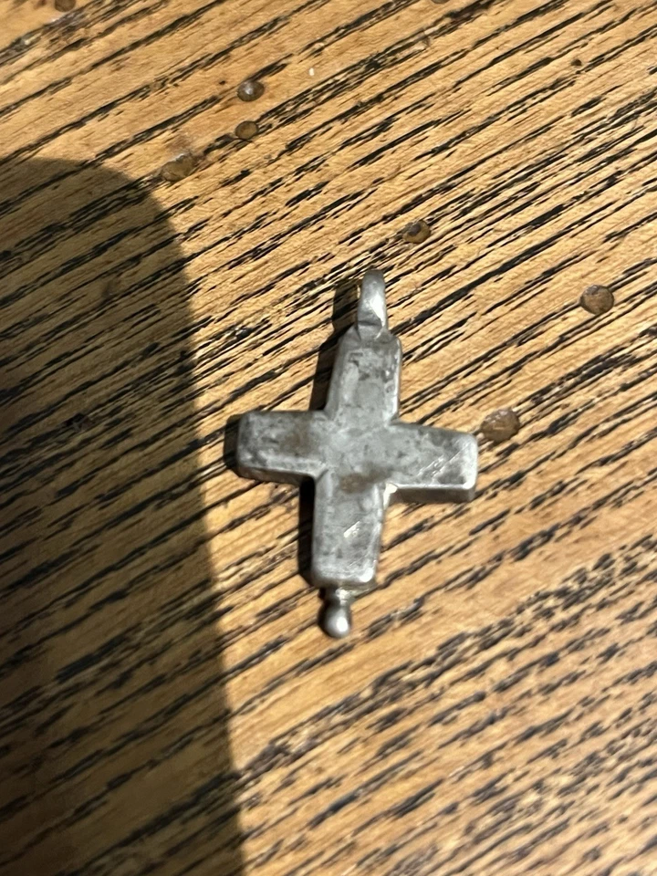 RARE CROIX EN ARGENT ROMAIN , Mero, Féodale ? A Déterminer - Photo 3/4