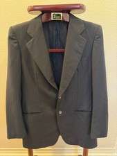 Gritti Eremenegildo Zegna Men's Gray Italian Suit Jacket Size 48 Wool Sportscoat
