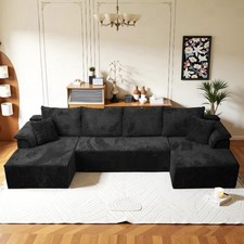 Modern U-shaped Combination Living Room Sofa Modular Boneless Sofa with Cloud UK