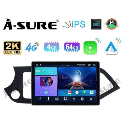 13''4+64GB Android14 Carplay Autoradio 2K GPS Navi BT Für KIA Picanto 2011-2016