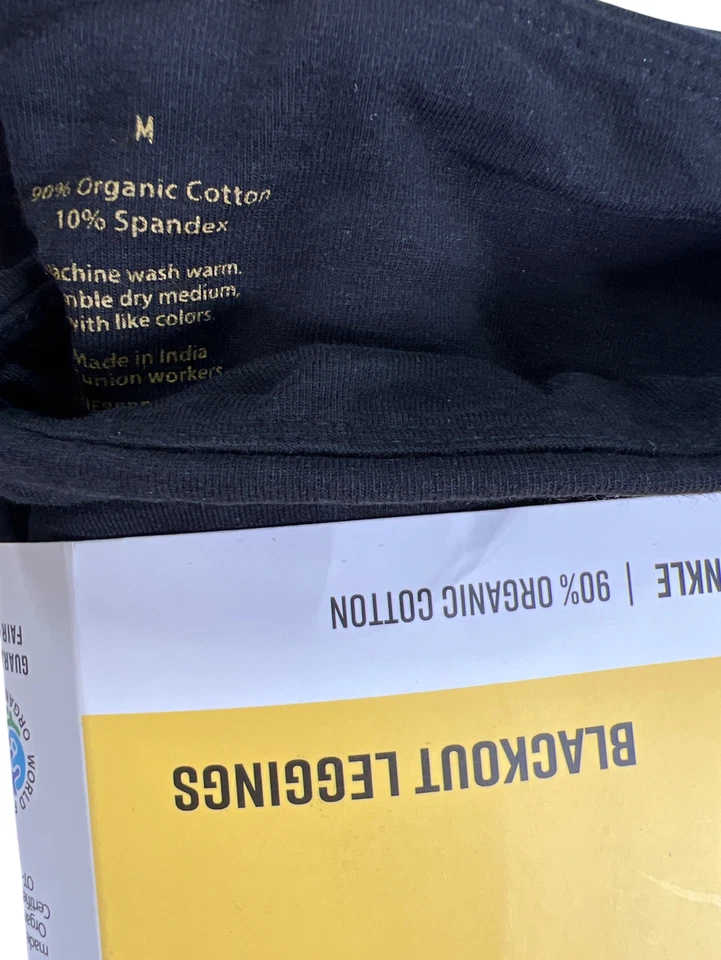 Maggies Organics Women’s Black Cotton Side Pocket Leggings - M - Image 3 of 4