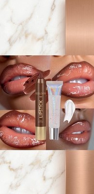 FECOLOR Plumping Collagen Lip Gloss & Lipstick Makeup Set 2-Piece, 2 Items