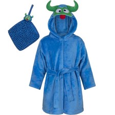Baby Boy Robe - Soft Plush Bath Towel Robe Spa Set - Baby Bathrobe Towel & Baby