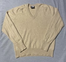 Clan Douglas Sweater Mens XL Long 100 Cashmere Scotland V-Neck Vintage EUC