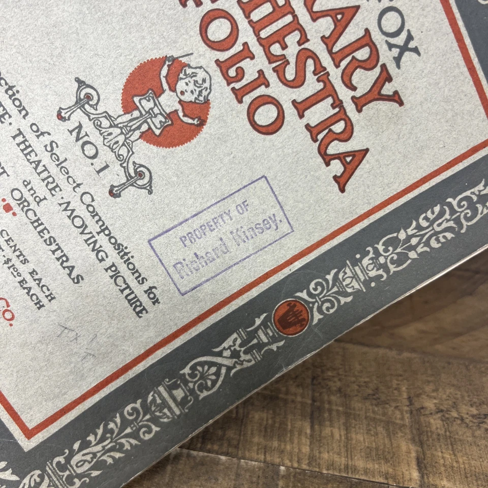 Sam Fox Library Orchestra Folio No 1 Antique 1915 Vintage Music Songbook Rare - Image 2 of 4