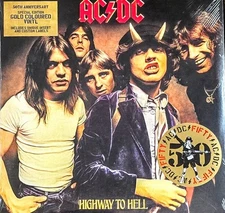 AC/DC HIGHWAY TO HELL - GOLD COLORED VINYL LP " NEW, SEALED "