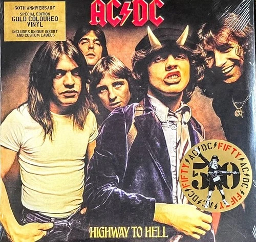 AC/DC HIGHWAY TO HELL - GOLD COLORED VINYL LP " NEW, SEALED "