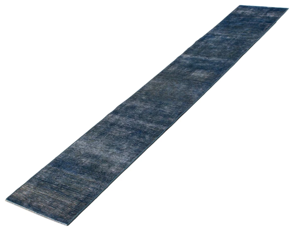 1'11" x 12'1" Vintage Hand-knotted Runner Rug Traditional Oriental Wool Carpet - Image 4 of 4