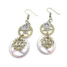 New Steampunk Earrings Antique Bronze Gears Jewelry Gorgeous Earrings Jewelry