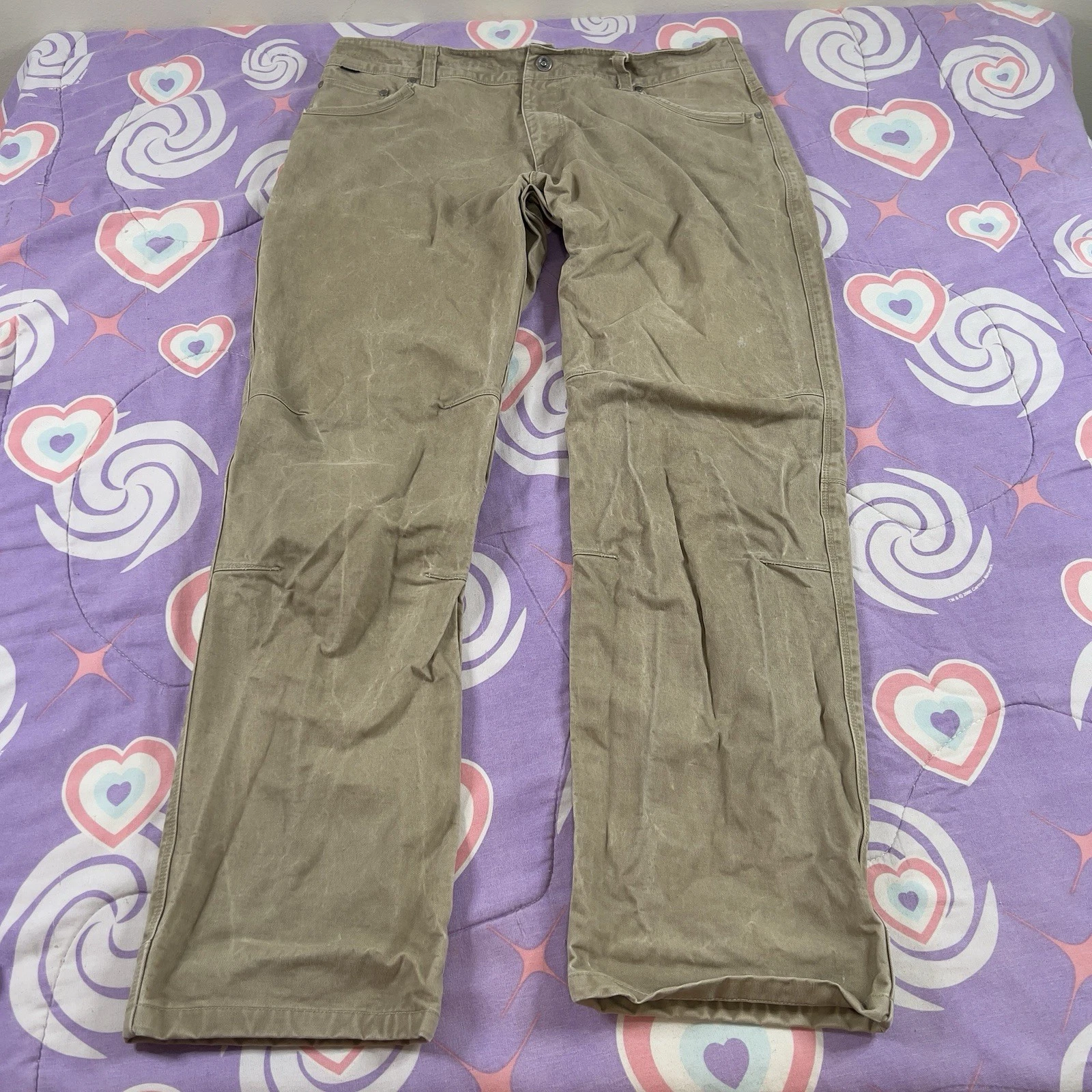 VTG Kuhl Rydr Pants Men 38 Brown Pant Tactical Mountain 38x34 Hike Patina Dye