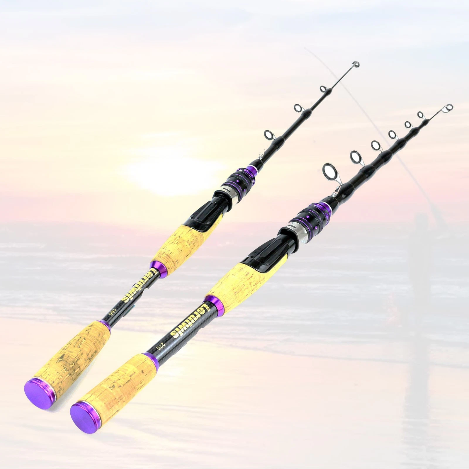 1.65M-2.7M Lure Pole Portable Telescopic Fishing Rods Carbon Rod M Power
Opens in a new window or ta