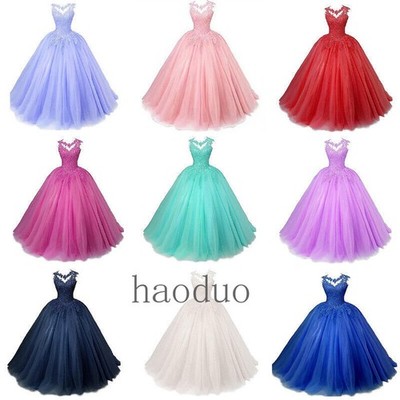 Bunt Abend formell Party Ballkleid Abschlussball Brautjungfer Gastgeber Schauspielkleid groß