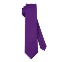 Tigertie Designer Krawatte In Lila Einfarbig Uni - Tie Schlips