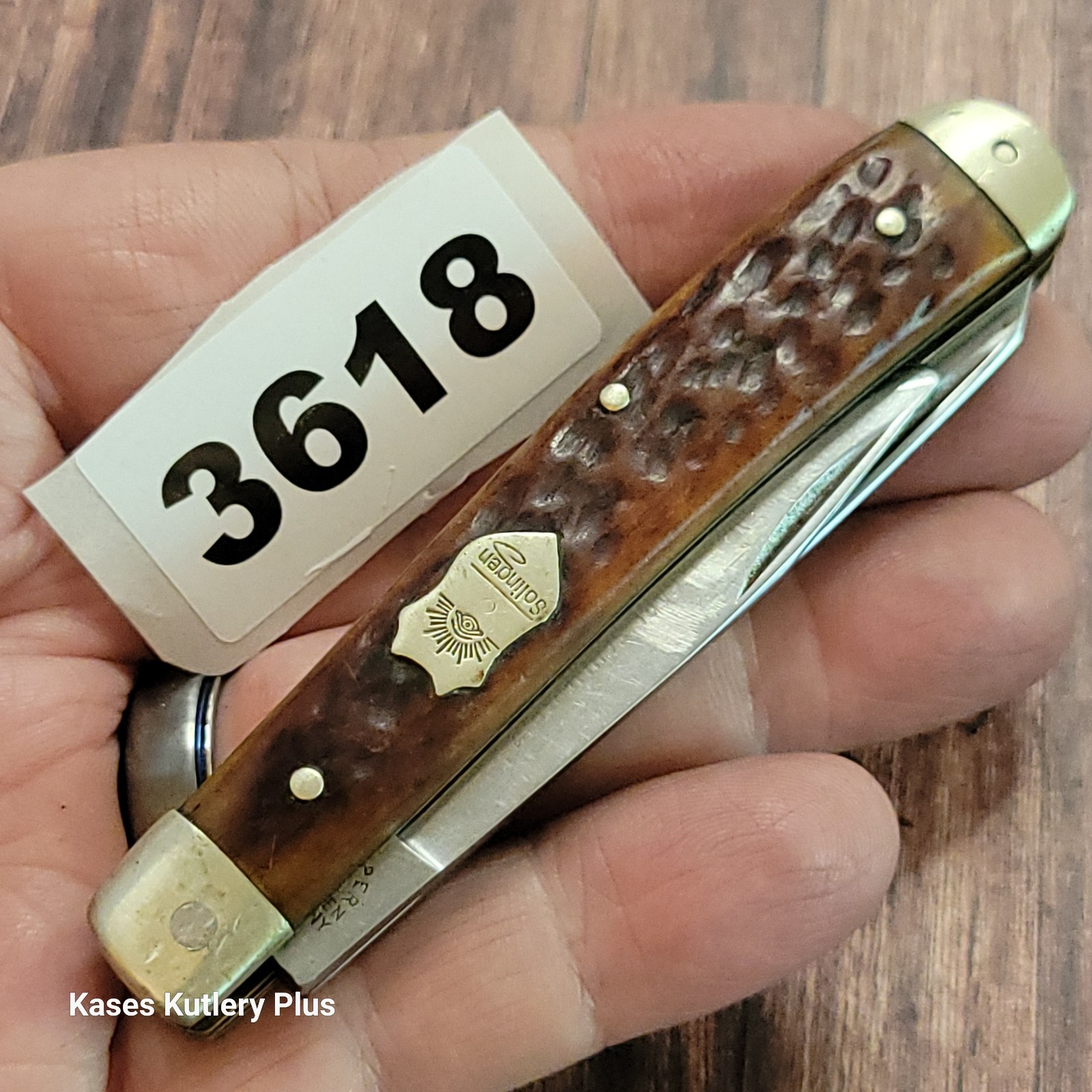 Carl Schleiper German Eye Brand Trapper 3.88" Closed Knife Made In Germany