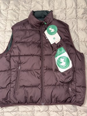 Save The Duck Puffer Vest Mens XXL Maroon Full Zip New