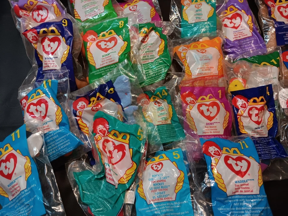 1999,1998,2000 年青少年豆娃麦当劳快乐餐玩具 80 件装密封 — 第 4/4 张图片