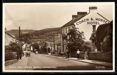 Charmouth, Coach & Horses Hotel, Ansichtskarte 