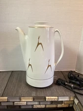 1950's MCM Ernest Sohn Creations Hall pottery, electric percolator, Gold Gazelle