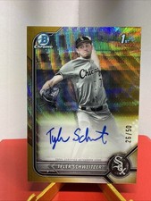 2022 Bowman Draft - Chrome Draft Pick Autographs Tyler Schweitzer #CDA-TSR Gold