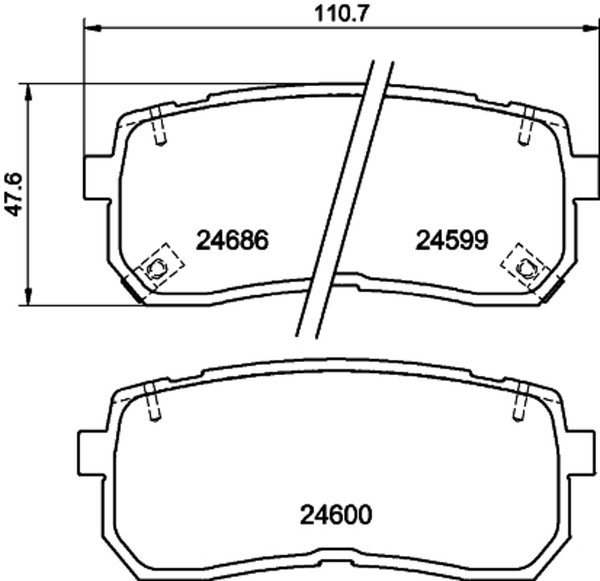 Bremsbelagsatz Scheibenbremse Hella Pagid 8DB 355 023-231 FüR KIA Hyundai Ix55 3-image