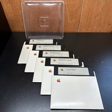 Vintage 1984 Apple IIc 5.25 Floppy 5 Disk Set System Utilities BASIC Logo Case