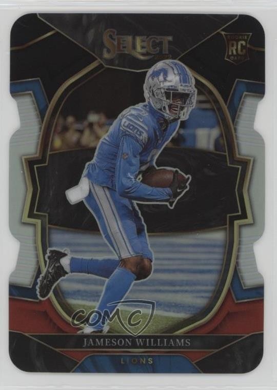 2022 Select Concourse Black & Red Prizm Die-Cut Jameson Williams Rookie RC 1m1f